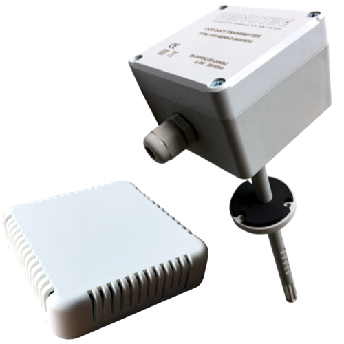 Czujniki temperatury i wilgotności z interfejsem RS-485 z protokołem MODBUS RTU oraz wyjściem analogowym 0-5V / 0-10V RH+T-SENS